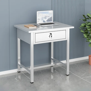 Moderner Design-Schreibtisch aus Edelstahl 304 mit Schloss und Schublade Computer Lab Workbench für den Büro gebrauch Workshop Workbench - Product Image 3