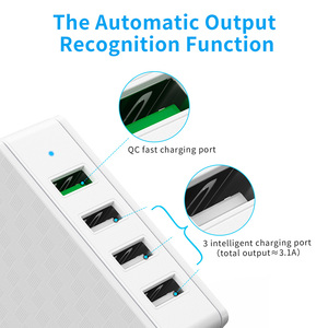 TKT 65W GaN Max Smart 4-Port-Mobilladegerät Schneller Versand QC3.0 Power Charging für mobile Geräte Kameras Ausgang GAN-Material - Product Image 2