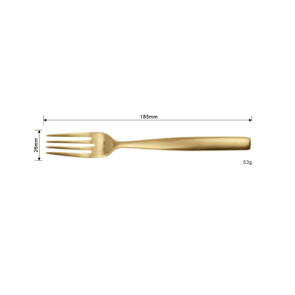 Tenedor para pescado dorado mate
