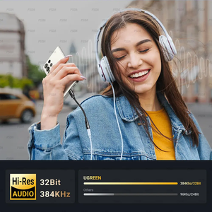 Odaklanır USB C için 3.5mm ses adaptörü tip C kulaklık Aux Jack Dongle için 16bit/48kHz HiFi DAC kablo kordonu iPhone 15 Pro Max - Product Image 4