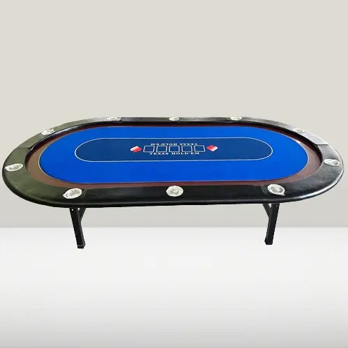 YH personalizado ovalado plegable Texas Hold'em mesa de póquer plegable portátil Mesa De póquer para el hogar