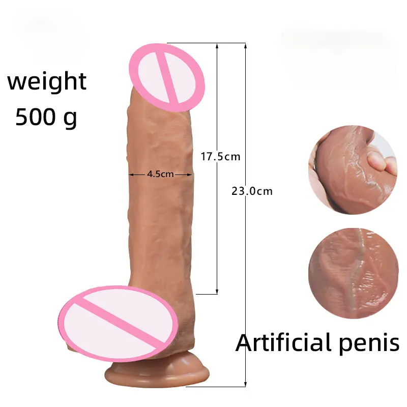 Mainan seks dildo buatan untuk wanita, mainan seks dildo buatan kuat dan besar multiguna silikon untuk pria dan wanita