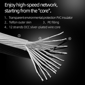 ATAUDIO High Speed OCC Silver-Plated Cat 8 Ethernet Cable 40 Gbps Double Shielded Network Cable for RJ45 for Router Camera - Product Image 6