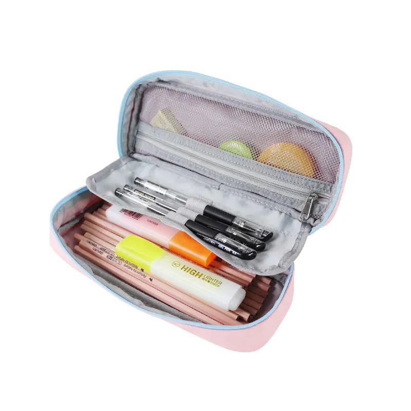 Vietnam machte große Bleistifte tui große Kapazität Bleistift beutel große Aufbewahrung tasche 3 Fächer Schreibtisch Organizer Marker Pen Case