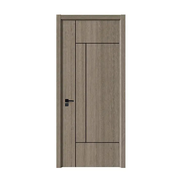 Factory Supply Cheap Price WPC Waterproof Modern Interior PVC Bedroom Doors For Houses