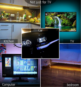 <strong>1M</strong> Battery <strong>LED</strong> Strip 5050 RGB Flexible <strong>LED</strong> Light DC5V RGB Color Changeable with 17keys Remote Controller TV Background Lighting - Product Image 6