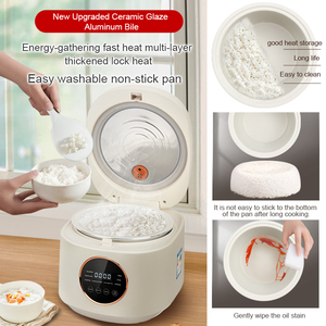 Modern 5-Litre White Electric Rice Cooker with Non-Stick Coating Factory Direct Household Plastic Inner Pot