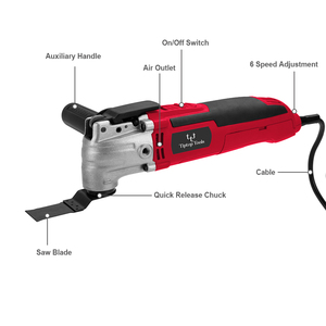 Kit oscilantes de herramientas de corte multifunción eléctrico con cable de 6 velocidades Variable de liberación rápida de 220 voltios de alta calidad con accesorios - Product Image 4