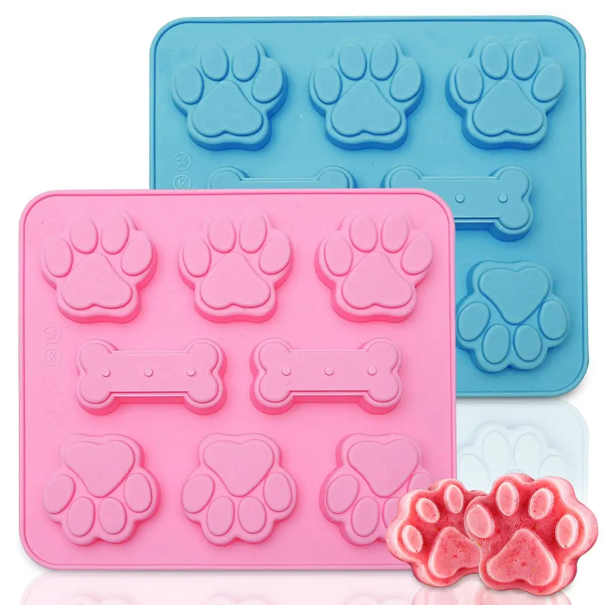 Cubetti di ghiaccio stampi per cioccolato stampi per dolcetti per cani in Silicone pastelli per caramelle in Silicone stampi per cubetti di ghiaccio