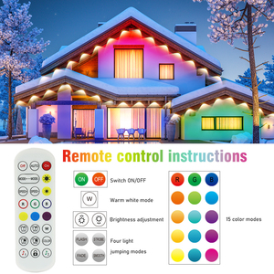 150FT防水ポイントライトRGBIC LEDピクセルライト屋根の家に使用IP67永久クリスマスストリングライト - Product Image 4