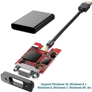 Adaptador USB 3,0 a VGA, convertidor de vídeo multipantalla para gráficos, concentrador USB para ordenador portátil/Monitor de ordenador de escritorio/proyector