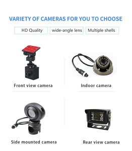 4チャンネルHD720p AHD ip694カメラとトラック360パノラマドライビングレコーダー用モニターを備えたバストラック監視システム - Product Image 4