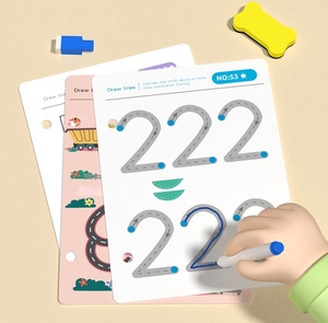 Excelente práctica Aprender a escribir patrones Dibujo Líneas Formas Pluma Control Trazado Libro DE TRABAJO PARA NIÑOS - Product Image 5