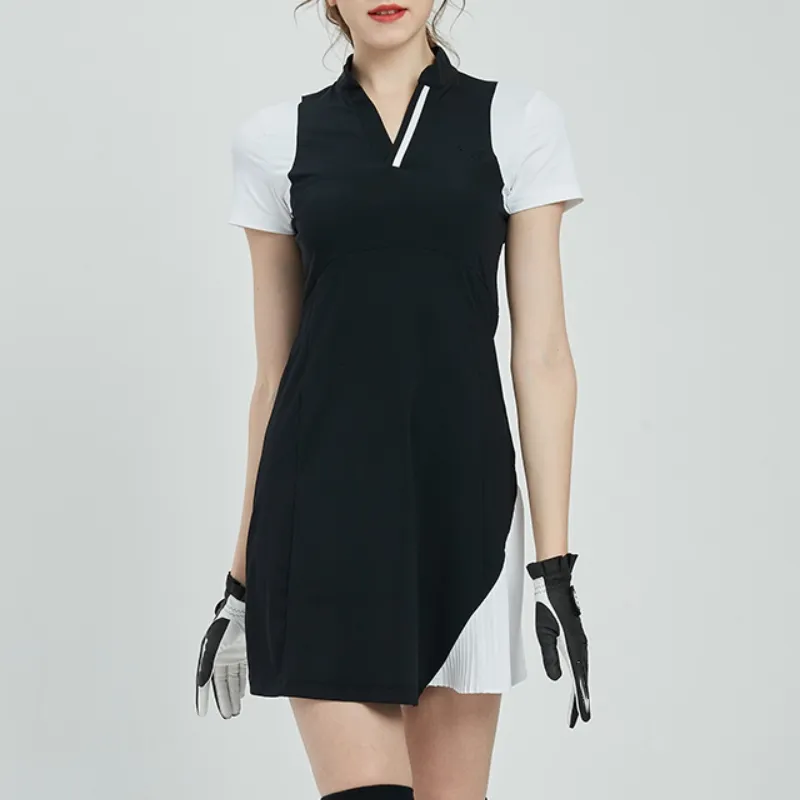 تي شيرت بولو مثير مطبوع عليه مخصص من المنتجات الأعلى مبيعًا فستان غولف صغير بطيات سريع التجفيف يلف بالرطوبة