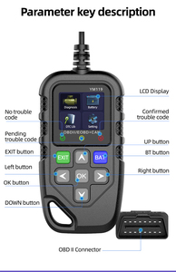 Lettore di codici Scanner strumento di diagnostica automatica 1.8 pollici schermo a colori OBD2 porta Turbo risposta più veloce palmare per la diagnostica automobilistica - Product Image 5