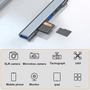 5 ב 1 סוג c c 3.0 <span class=keywords><strong>usb</strong></span> מתאם מתאם מתאם עם tf/sd כרטיס macbook מפצל עבור טלפון נייד טעינת העברת נתונים טלפון נייד