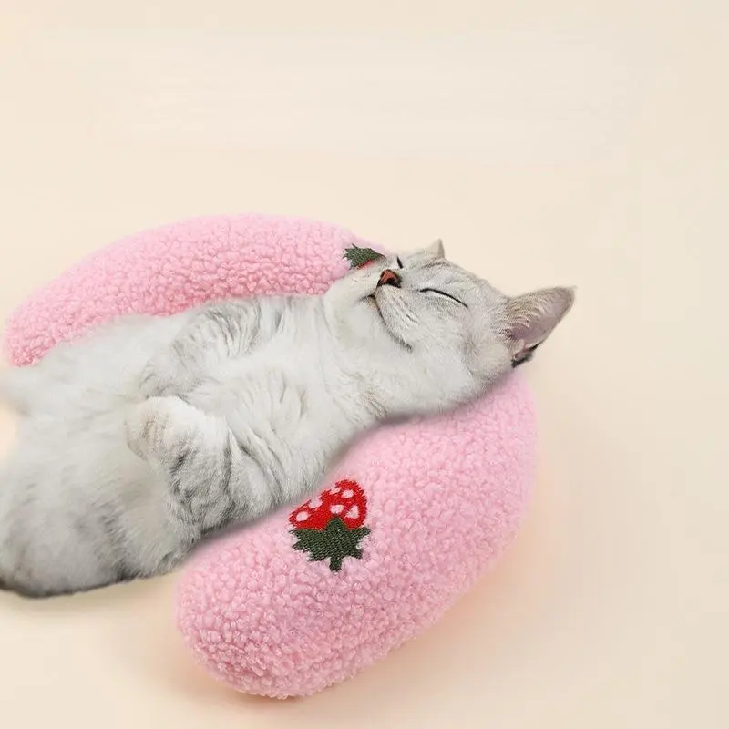 Dropshipping bantal kecil modis 2024 untuk pelindung leher kucing tidur dalam anak anjing berbentuk U produk tidur