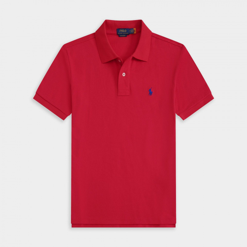 Polo rouge étiquette verte