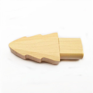 Memoria flash de madera ecológica de alta calidad memoria flash USB con forma de árbol de Navidad de alta velocidad 8GB