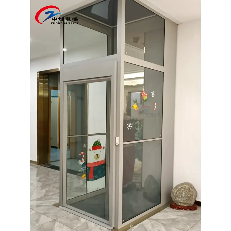 China bajo costo 2-4 pisos ascensor de tracción pequeña casa residencial ascensor