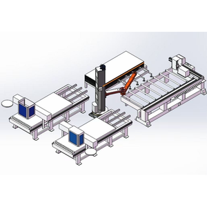 Automatisches Laden und Entladen einer für zwei Schneid produktions linien für die Blech bearbeitung - Product Image 4