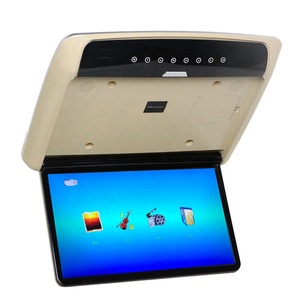 New 15.6&quot;Bus Manual Flip Down Roof Monitor TF <strong>USB</strong> MP5 Media Player Audio <strong>Output</strong> FHD 1920*1080 Ambient Lamps Overhead TV Monitor - Product Image 5