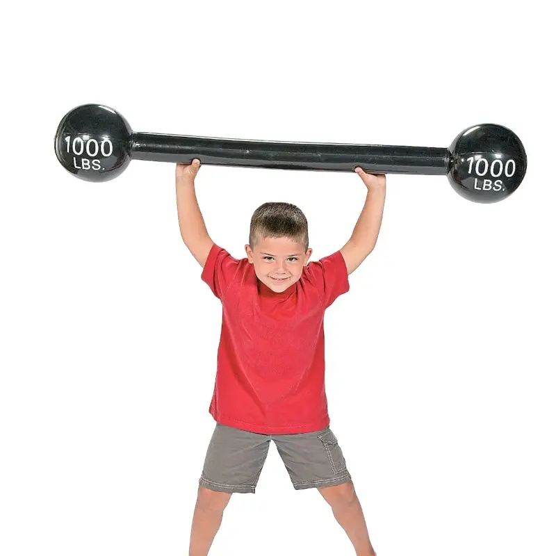 Fabriek Aangepaste Plastic Kids Opblaasbare Dumbbells Te Koop Duurzame Pvc Opblazen Dumbbells Speelgoed Kinderen