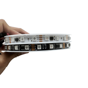 Programmazione digitale indirizzabile PCB nero esterno IP67 impermeabile 14.4W SMD5050 60LED/M 16703 IC flessibile RGB LED striscia - Product Image 2