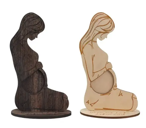 Marcos DE FOTOS verticales madera grabada mujeres embarazadas regalos sonograma marcos de fotos ornamento