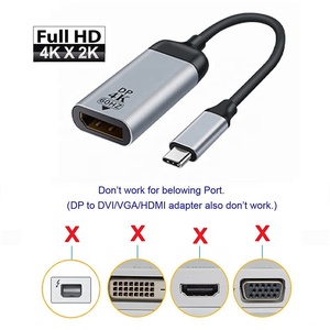 4K*2K 60Hz USB 3.1 Type C USB-C to Displayport DP 4K 60Hz 4K60Hz Adapter Converter Cable for Video PC Laptop TV