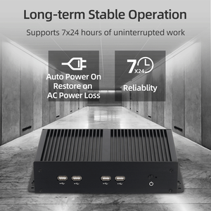 Fanless Industrial <strong>Computer</strong> Core I3 I5 I7 6300U 7500U J1900 6COM RS232 RS485 LVDS 4G Lte IoT Linux Ubuntu Mini PC - Product Image 4