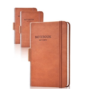 <strong>Customized</strong> Faux Leather Hardcover Small Notebook 2-Pack 3.5&quot; X 5.5&quot; Pocket Notebook Black <strong>Mini</strong> Journal Thick <strong>Paper</strong> <strong>Notepad</strong> - Product Image 4