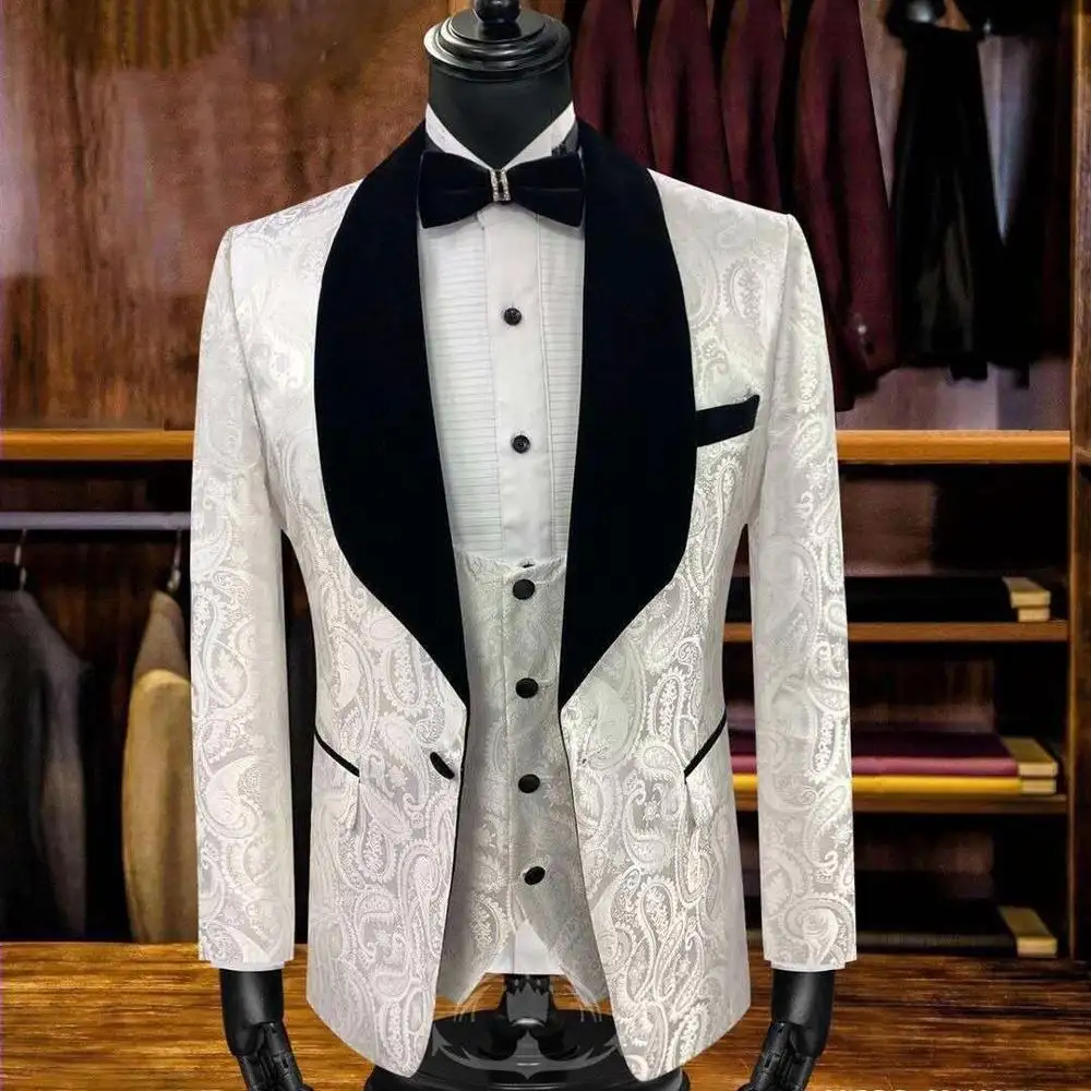 2022 smoking da uomo italiano tre pezzi abito blazer abiti da sposa