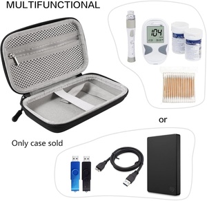 Casing Organizer perlengkapan <span class=keywords><strong>Diabetes</strong></span>, tas cangkang keras EVA medis perjalanan <span class=keywords><strong>Diabetes</strong></span> untuk Kit Monitor glukosa pengujian gula darah - Product Image 2