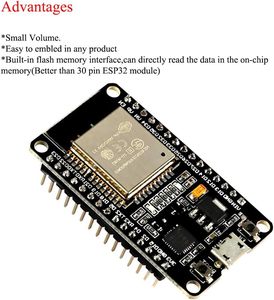 3-Pack ESP32 ESP-32S geliştirme kurulu 2.4 GHz çift çekirdekli WLAN WiFi + Bluetooth 2-In-1 mikrodenetleyici için ESP-WROOM-32 çip PCB - Product Image 4