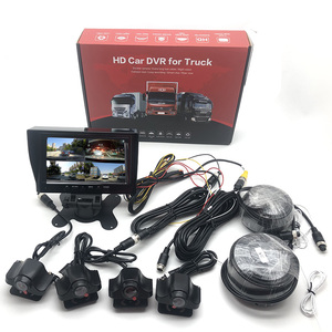 Ré de 7 polegadas 4ch <span class=keywords><strong>4</strong></span> saídas, espelho reverso hd, gravação dc12v 24v cctv ahd, visão traseira tudo em um sistema de câmera