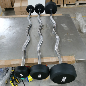 工場ecstaticバー重量ウレタン固定バーストレートラバーEzカールフィックスTPUバーベルセット固定バー - Product Image 2