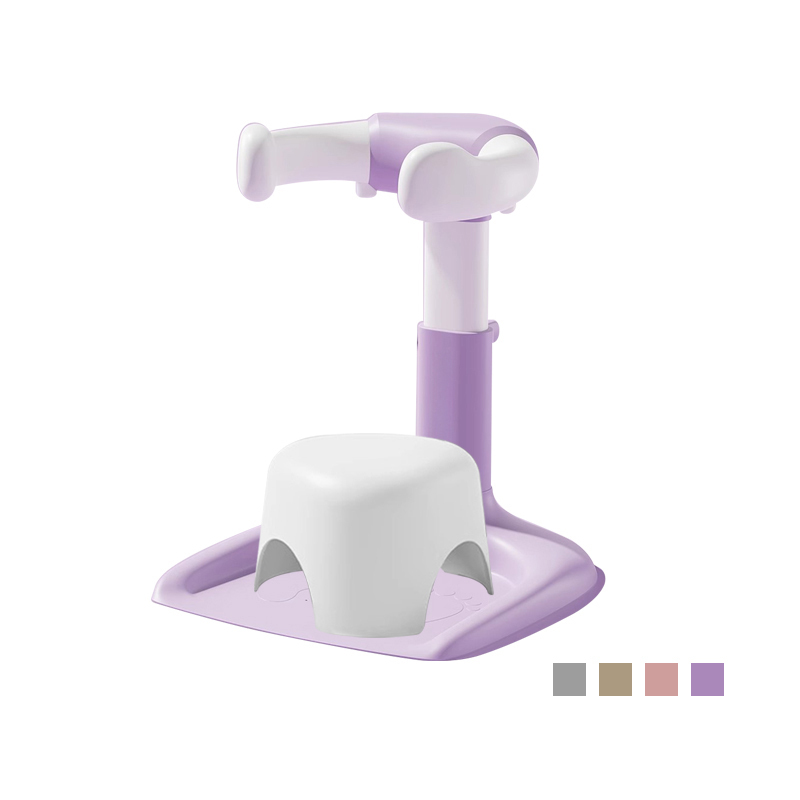 Violet avec banc et bonnet de douche