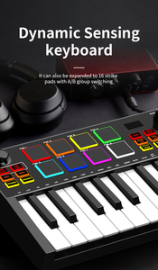 Personal Studio MD03 Audio Transceiver Piano 25keys <strong>Computer</strong> Music Instruments <strong>Function</strong> 8 Pads Good Quality MIDI <strong>Keyboard</strong>