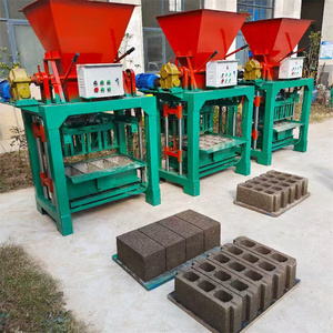 Línea de producción de bloques huecos de hormigón semiautomática pequeña, maquinaria de fabricación de ladrillos de construcción de cemento, máquina para fabricar bloques de palés - Product Image 1