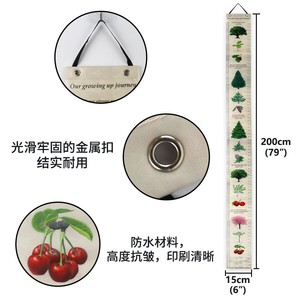 增长图帆布高度图标尺可拆卸挂壁尺家居装饰测量图 - Product Image 3