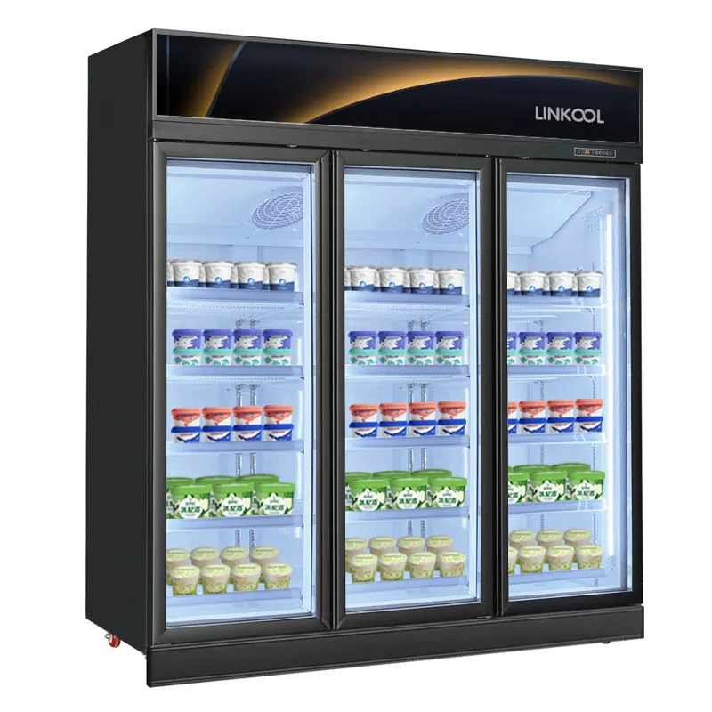 Precio de fábrica Alta calidad Bajo consumo de energía Preservación vertical y frescura Cofre Helado profundo Refrigeradores Congelador