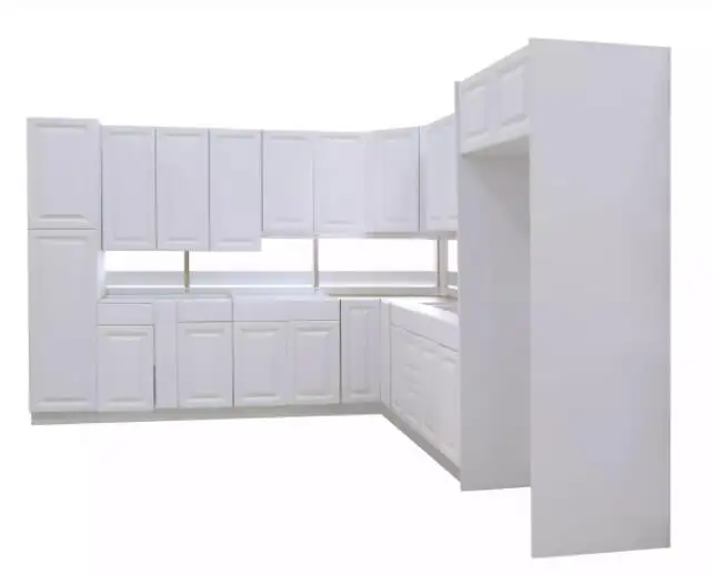 Amerikan Shaker dolabı beyaz mutfak dolapları melamin Modern mutfak dolabı