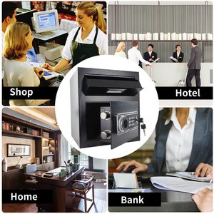 家庭、ビジネス、オフィス、ホテルの収納用のテンキーと安全なキーロック付きの貸金庫 - Product Image 2