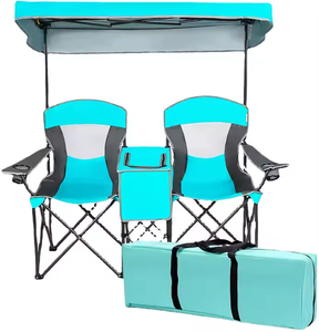 Gấp đôi cắm trại ghế với tán bóng râm Mini bảng, nước giải khát cup chủ mang túi cho cắm trại đi bộ đường dài & Dã Ngoại - Product Image 6