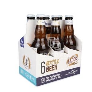 Có thể gập lại số lượng lớn gói bia chai thủy tinh bao bì carton 6 gói bia kẹo bao bì dập nổi hộp - Product Image 3