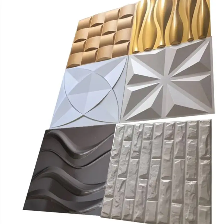 Panel de pared de PVC Slatwall, Panel de pared de mármol de PVC, papel de pared impermeable moderno gratis, papel tapiz de amor de Bangladesh, diseño de modelo 3D de por vida