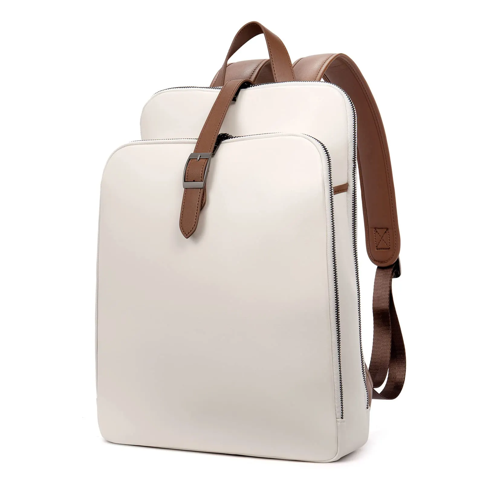 Yuhong Заводская женская кожаная сумка для ноутбука с логотипом на заказ, 15,6 дюймов, дорожный деловой рюкзак