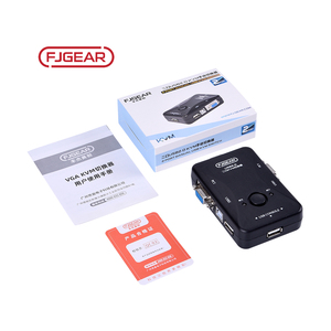 FJGEAR Cheap Price <strong>Kvm</strong> <strong>Switch</strong> for <strong>2</strong> Computer Sharing Keyboard,mouse,U Disk,printer and Monitor