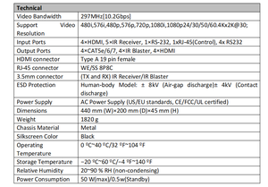 4k <strong>hdmi</strong> <strong>matrix</strong> 4K HDbaseT <strong>matrix</strong> with <strong>4</strong> Receivers <strong>matrix</strong> Hdbaset 70M - Product Image 5